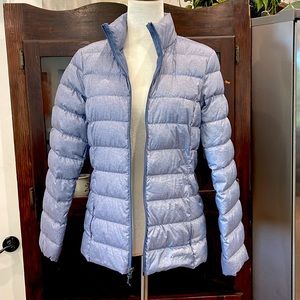Light weight blue puff coat